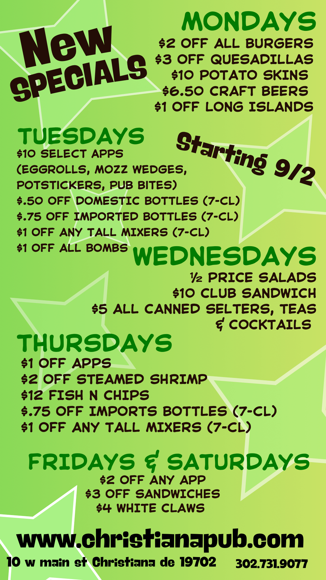 Fall Specials Thanksgiving